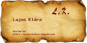 Lajos Klára névjegykártya